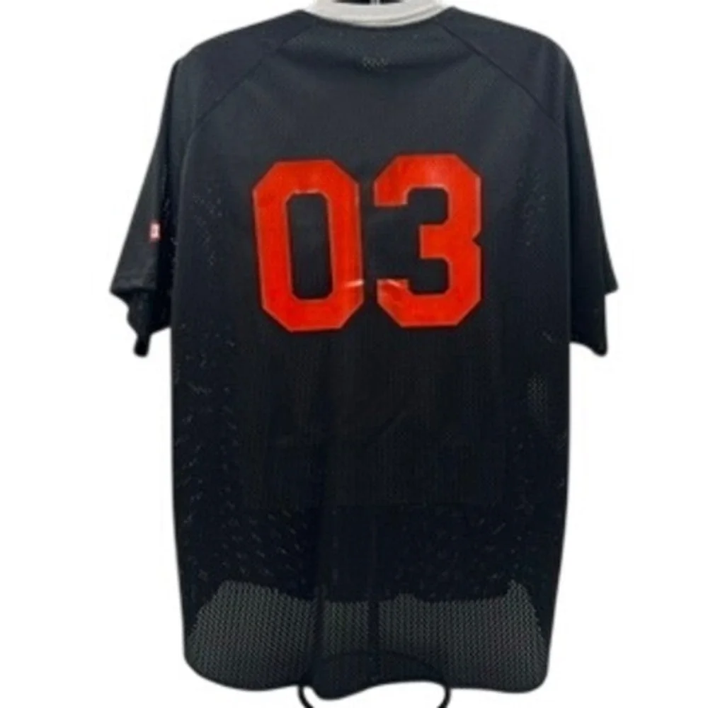 Wilson‎ Harley-Davidson Silver Eagle Baseball Jersey Black Mesh Mens XXL 03 Iowa